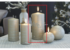 Lima Galaxy candle champagne cylinder 70 x 150 mm 1 piece