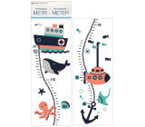 Stickers for wall Children's tape measure - nautical, up to 120 cm