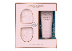 Baylis & Harding Jojoba, vanilla & almond oil foot cream 125 ml + super soft socks 1 pair, cosmetic set for women