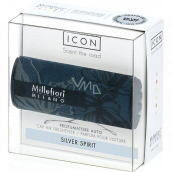 Millefiori Milano Icon Silver Spirit - Silver shine car scent Textile  Floral smells up to 2 months 47 g - VMD parfumerie - drogerie