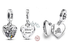 Charm Sterling silver 925 Tim Burton - Sally and Jack medallion, film bracelet pendant