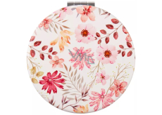 Albi Pocket Mirror Colorful Pink Flowers 7 cm