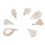 Rose quartz pendant natural stone, 2,2-3 cm, 1 piece, love stone