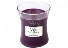 WoodWick Spiced Blackberry - Spiced Blackberry scented candle with a wooden wick and lid glass medium 275 g