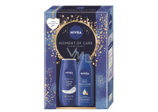 Nivea Moment of Care Creme Care shower gel 250 ml + Nivea Rich Nourishing body lotion 250 ml, cosmetic set