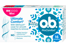 o.b. ProComfort Mini with Dynamic Fit tampons 16 pieces