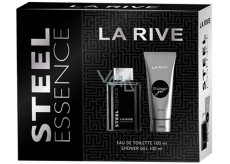 La Rive Steel Essence eau de toilette 100 ml + shower gel 100 ml, gift set for men