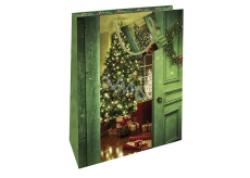 Gift paper bag Christmas WBL 2441 green CZ/xSK/HU