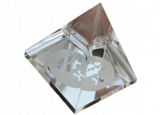 Glass pyramid clear, Pisces zodiac sign