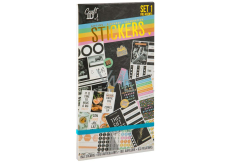 Craft ID Black creative pad with stickers 2 x 10 sheets 23 x 12 cm