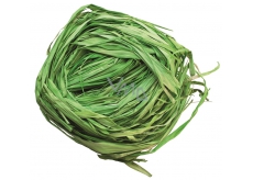 Raffia green colored bast for decoration 30 g