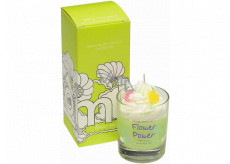 Bomb Cosmetics Flower Power - Flower Power scented natural, handmade candle in glass burns up to 35 hours