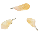 Citrine Trommel pendant natural stone S, approx. 2 - 2,8 cm, stone of abundance, success