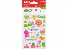 Apli Stickers Neon Animals stickers with animal motif 1 sheet 18044