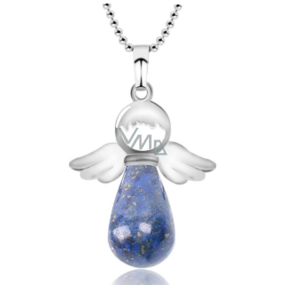 Lapis Lazuli Angel pendant natural stone 4,2 x 3 cm, stone of harmony