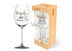 Nekupto It's Time for Wine Glass with Print Grandma, Our Guardian Angel 440 ml