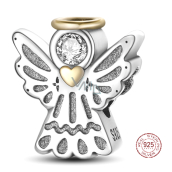 Sterling silver 925 Angel, bead on bracelet symbol