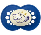 Mam Night silicone orthodontic pacifier 6+ months Blue with raccoon 1 piece