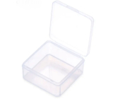 Plastic box clear 7,4 x 7,4 x 2,5 cm, 1 piece