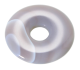 Agate grey Donut natural stone 30 mm