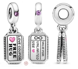 Charm Sterling Silver 925 Love Coupon Set, Love Bracelet Pendant