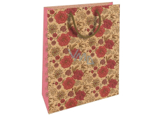 Nekupto Gift kraft bag 37 x 28 x 10 cm Floral pattern