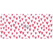 Albi Greeting Card Envelope - Money Envelope, Wallpaper with Hearts 9 x 19 cm