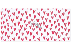 Albi Greeting Card Envelope - Money Envelope, Wallpaper with Hearts 9 x 19 cm