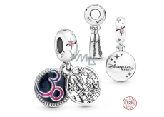 Sterling silver 925 Disney Paris, 2in1 travel bracelet pendant