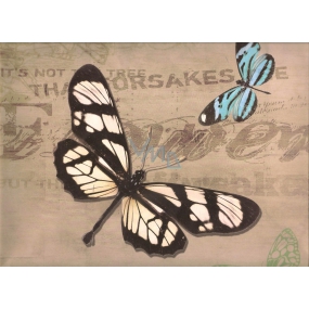 Nekupto Gift kraft bag 32.5 x 26 x 13 cm Butterflies 326 CL