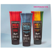 Dermacol Men Agent Eternal Victory sprchový gel 250 ml + Gentleman Touch sprchový gel 250 ml + Don´t worry be happy sprchový gel 250 ml, kosmetická sada pro muže