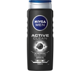 Nivea Men Active Clean shower gel for body, face and hair 500 ml