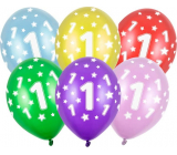 Ditipo Latex balloons inflatable metal mix of colours No. 1 30 cm 6 pieces