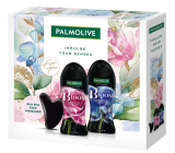 Palmolive Sparkling Bloom Midnight Rose & Iced Peony shower gel 250 ml + Enchanted Orchid & Warm Vanilla shower gel 250 ml + Gua sha facial massage tool, cosmetic set for women