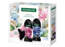 Palmolive Sparkling Bloom Midnight Rose & Iced Peony shower gel 250 ml + Enchanted Orchid & Warm Vanilla shower gel 250 ml + Gua sha facial massage tool, cosmetic set for women