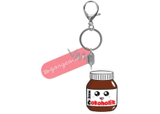 Albi Picture key ring with carabiner I am a chocoholic