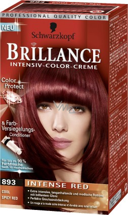 Schwarzkopf Brillance Color Creme Hair Color 893 Spicy Red 50 ml - VMD ...
