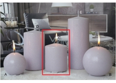 Lima Ice pastel candle light purple cylinder 80 x 100 mm 1 piece