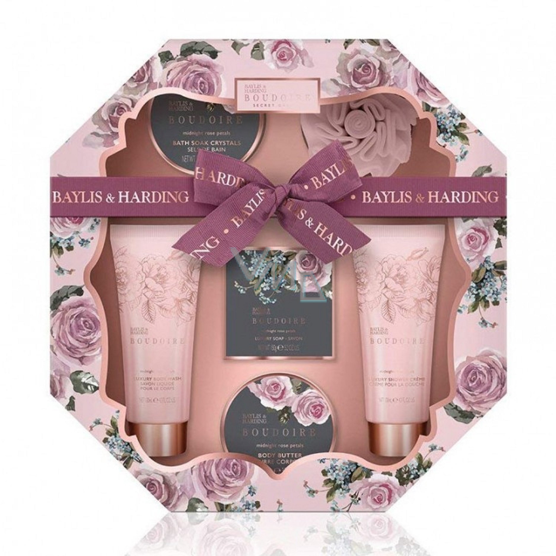 Baylis & Harding Rose petals shower cream 130 ml + liquid body soap 130 ...