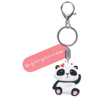 Albi Picture key ring with carabiner Panda
