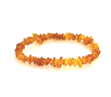 Amber Baltic bracelet elastic natural chopped 16 - 17 cm wisdom - health - kindness