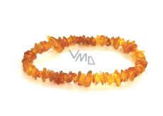 Amber Baltic bracelet elastic natural chopped 16 - 17 cm wisdom - health - kindness