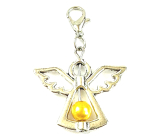 Guardian angel pendant with gold bead 29 x 37 mm