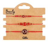 Albi Red Turtle bracelet, adjustable size, set of 3 pieces