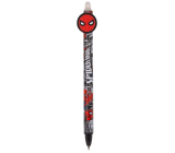 Colorino Rubberized pen Spiderman black red red mask, blue refill 0,5 mm