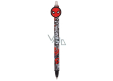 Colorino Rubberized pen Spiderman black red red mask, blue refill 0,5 mm