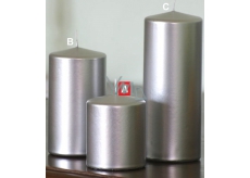 Lima Metal Series candle silver cylinder 80 x 100 mm 1 piece