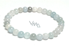 Pearl bracelet elastic natural stone, bead 8 mm / 16 - 17 cm, symbol of  femininity - VMD parfumerie - drogerie