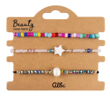 Albi Star, colorful bead bracelets, adjustable size, set of 3 pieces