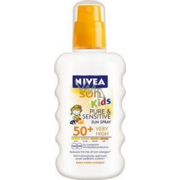 Nivea Sun Pure & Sensitive OF50 + sunscreen spray for children ml - VMD parfumerie - drogerie